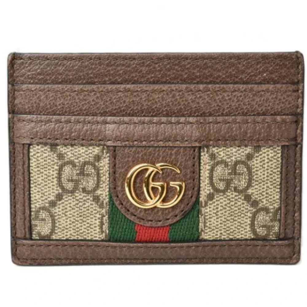 Gucci Vintage Pre-owned Fabric wallets Brown Dames