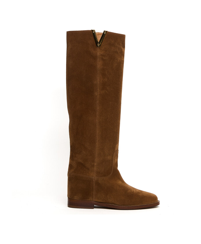 botte-en-daim-marron