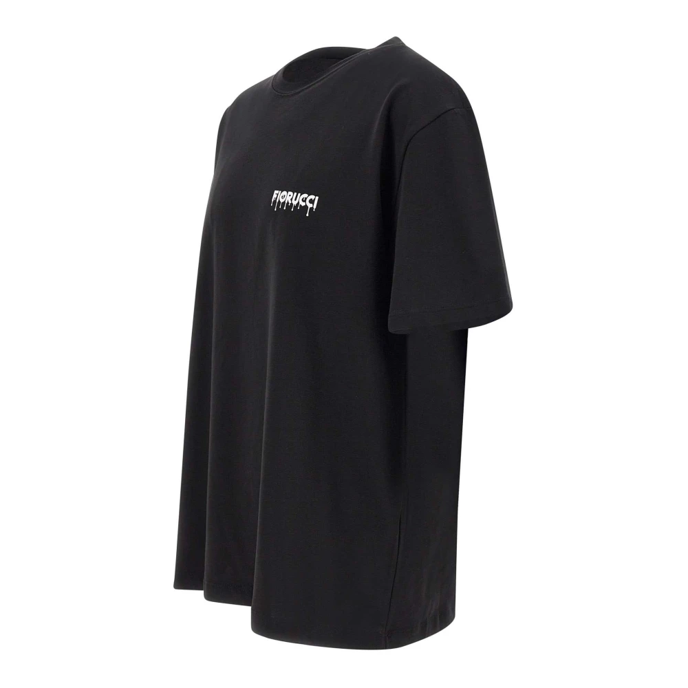 Fiorucci Heren Katoenen T-shirt Zwart Black Heren