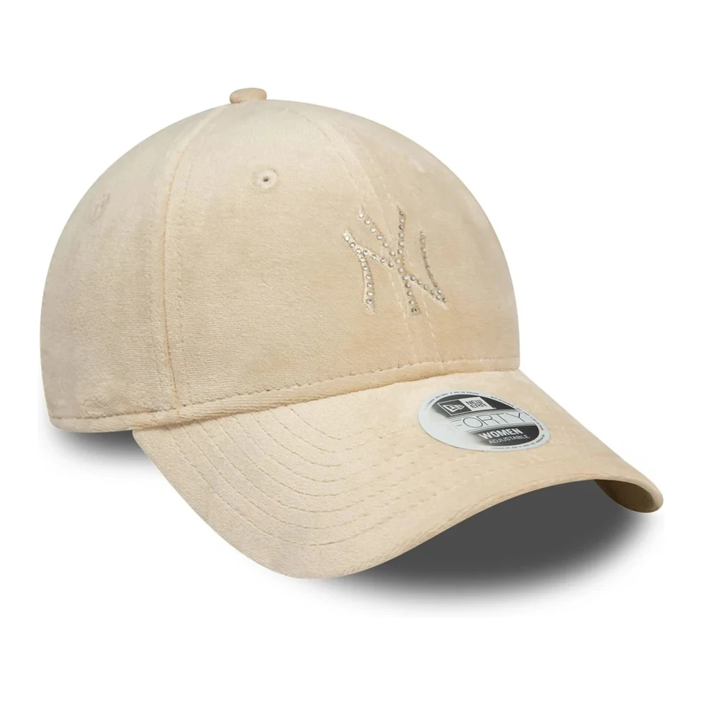 new era Beige Yankees Diamante Velours Pet Beige Heren
