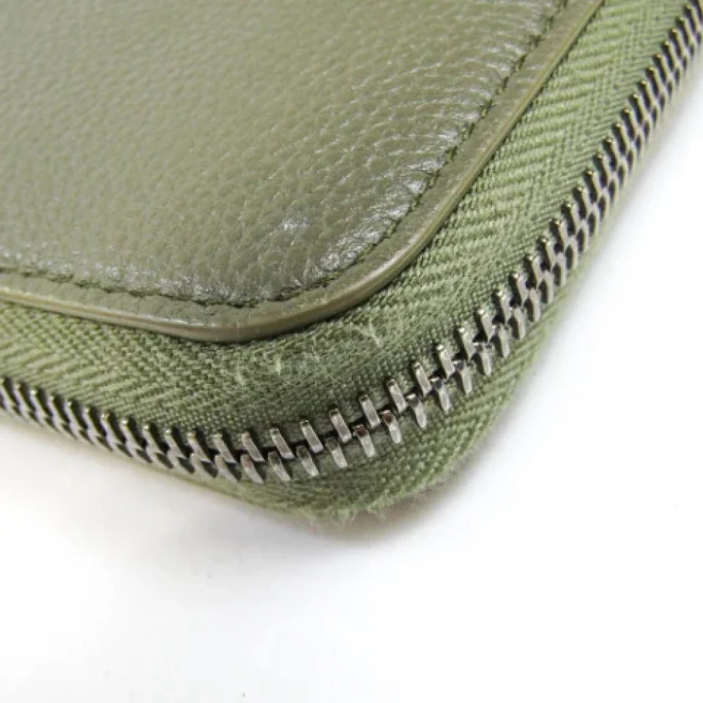 Bvlgari Vintage Pre-owned Leather wallets Green Dames