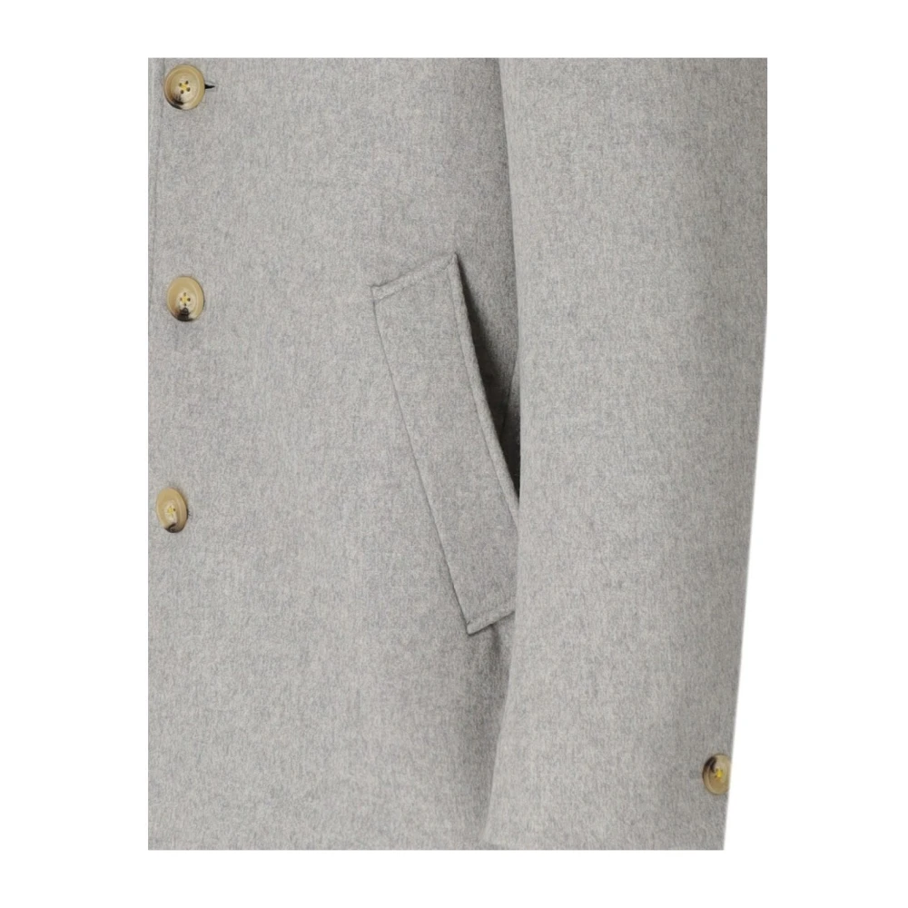 Manuel Ritz Grijze Wol Single-Breasted Jas Gray Heren