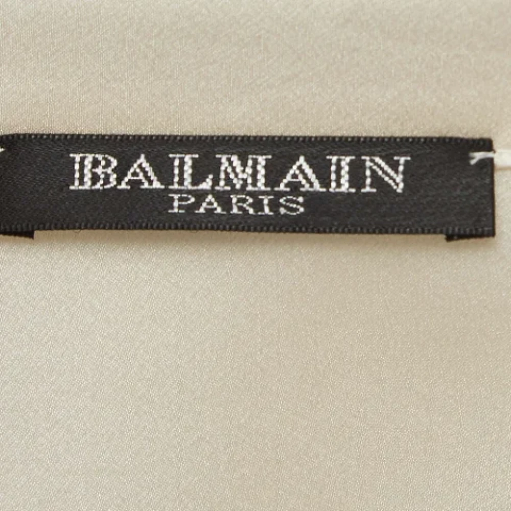 Balmain Pre-owned Satin tops White Dames