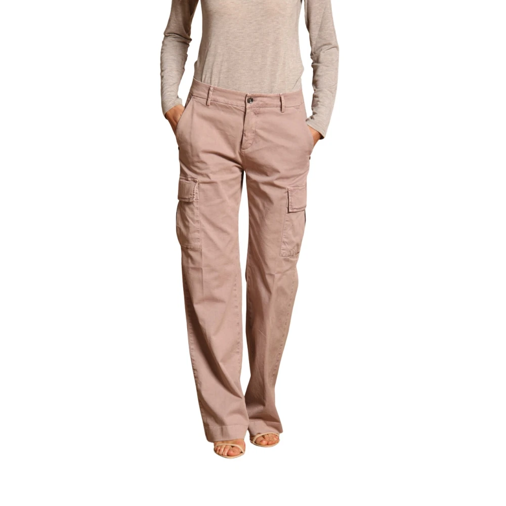 Mason's Cargo broek Victoria in keperstof rechte pasvorm Purple Dames