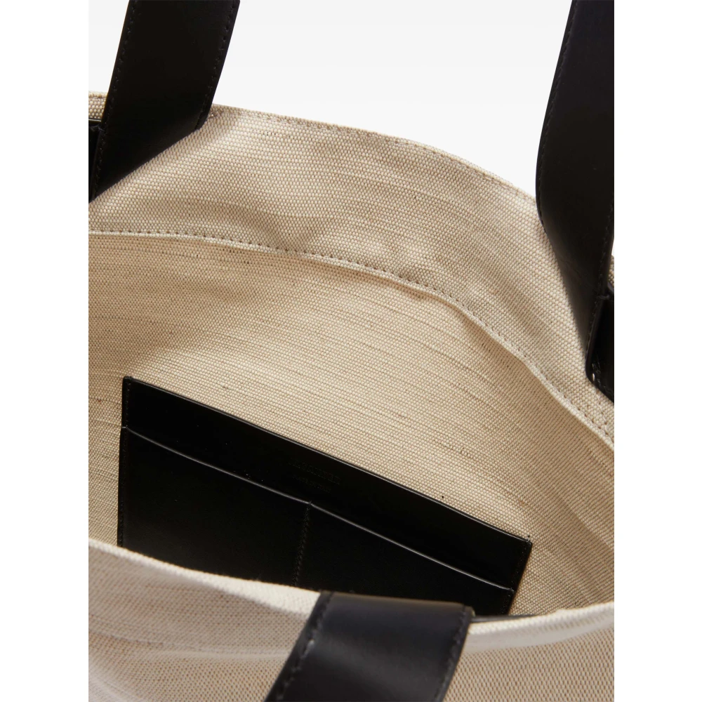 Jil Sander Minimalistische Canvas Shopper Tas Beige Heren