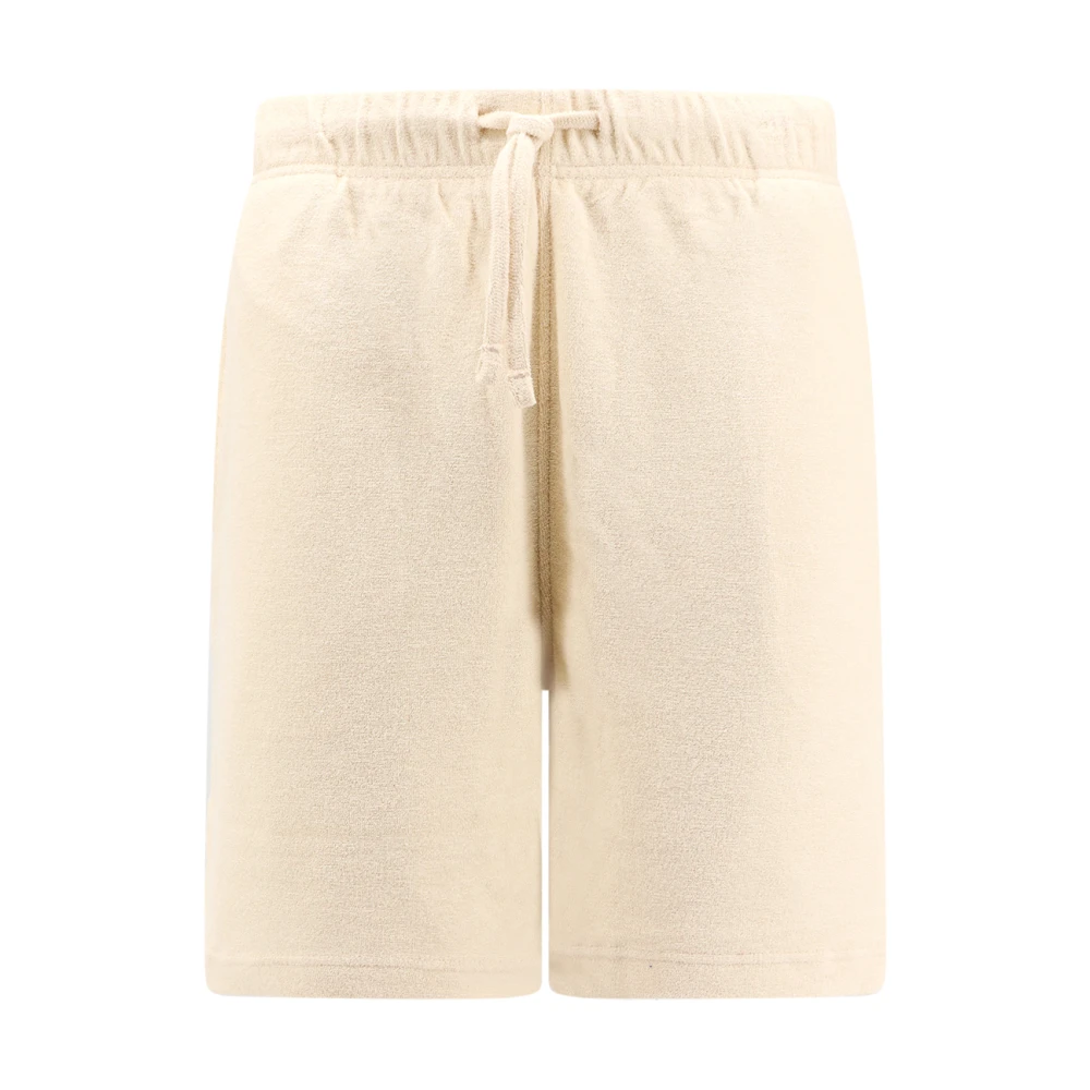 Burberry Beige Shorts met Elastische Tailleband Beige Heren