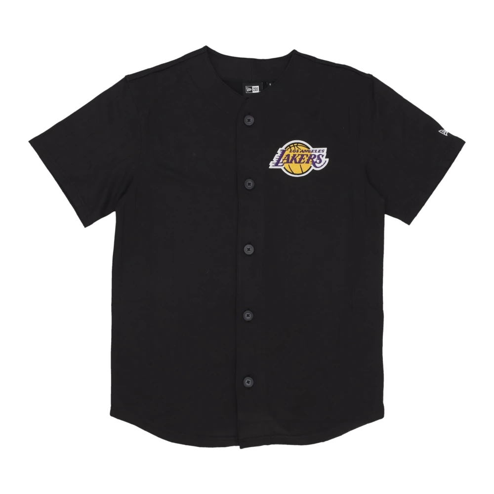 New era Lakers Logo Jersey Jack Zwart Paars Black Heren