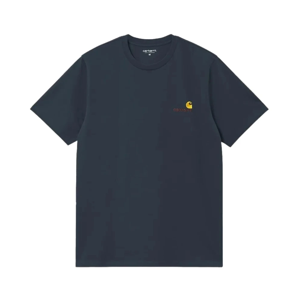 Carhartt Wip Men's Blue T-Shirt Avec Logo