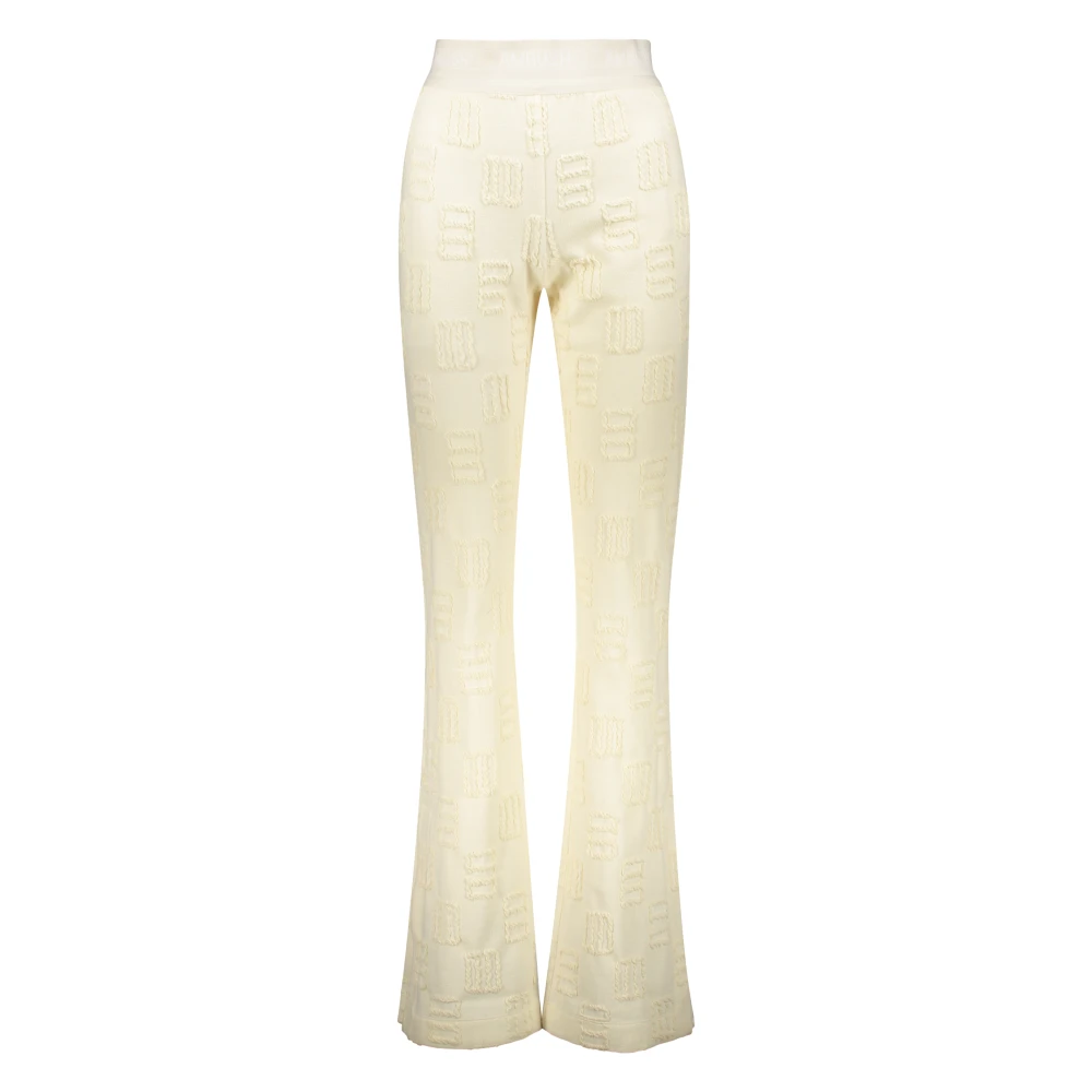 Ambush Jacquard Wollen Broek met Splitten Beige Dames