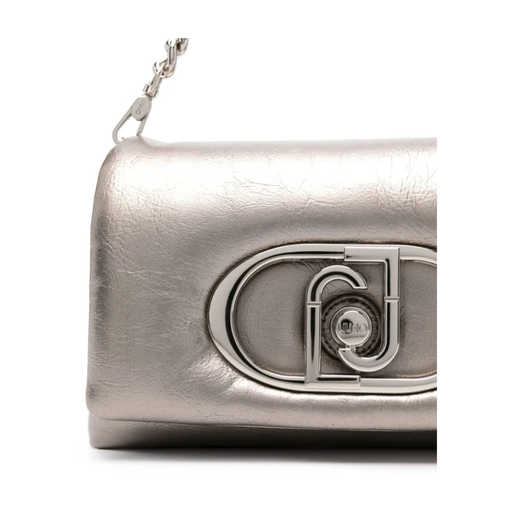 Liu Jo Gekreukelde Metallic Schoudertas Gray Dames