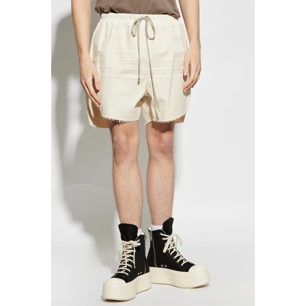Rick Owens Cotton Canvas Boxershorts Beige Heren