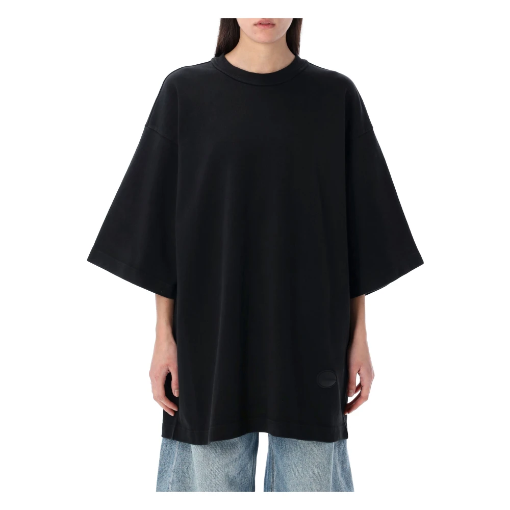 Alexander wang Zwart Gewassen Oversized T-shirt Black Dames