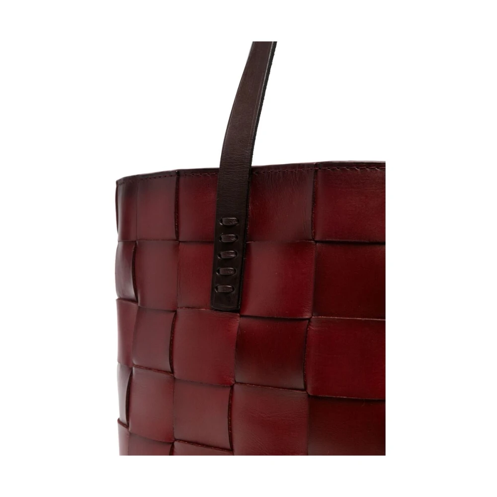 Dragon Diffusion Rode leren emmer tas met trekkoord Red Dames