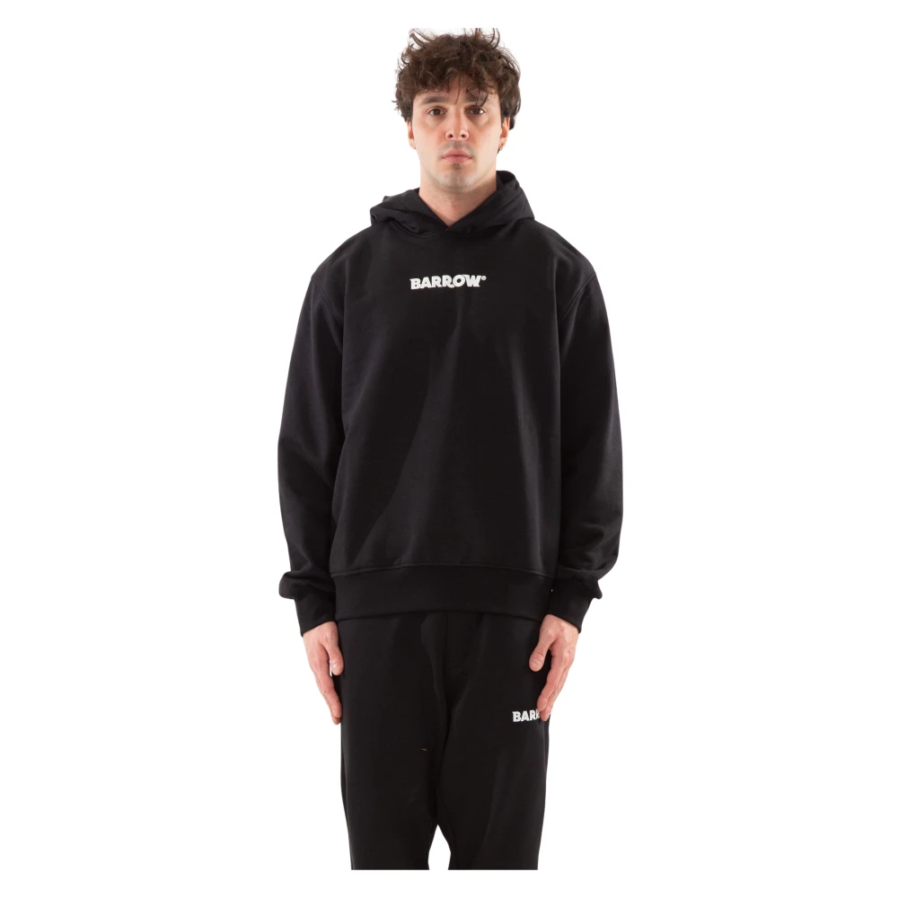 Barrow Achterlogo hoodie klassieke stijl Black Heren