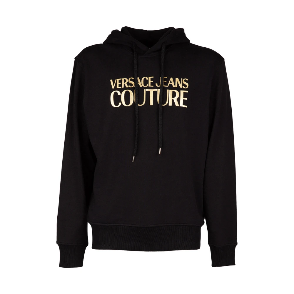 Versace Jeans Couture Hoodie met Logo Print Black Dames