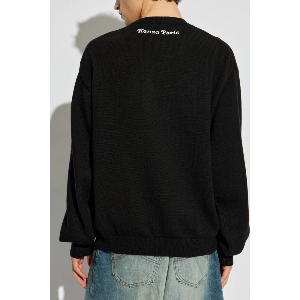 Kenzo Trui met geborduurd tijgermotief Black Heren