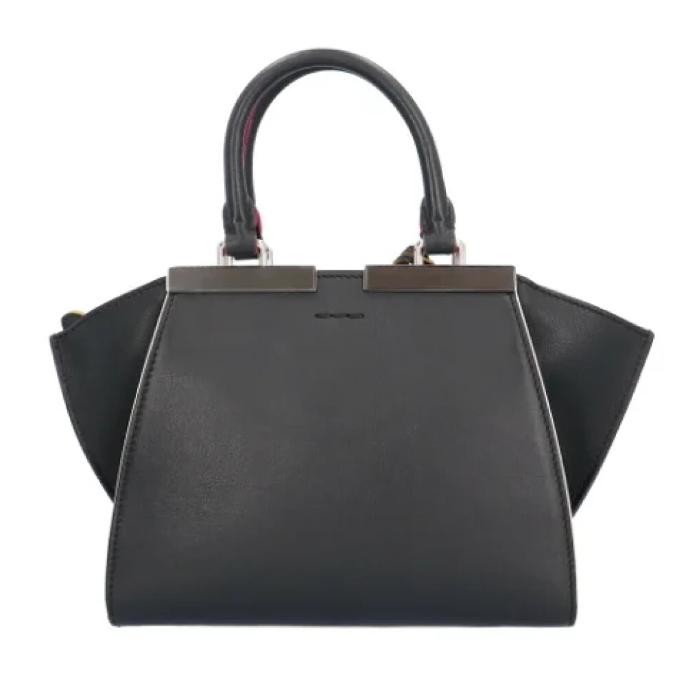 Fendi Vintage Pre-owned Leather shoulder-bags Black Dames