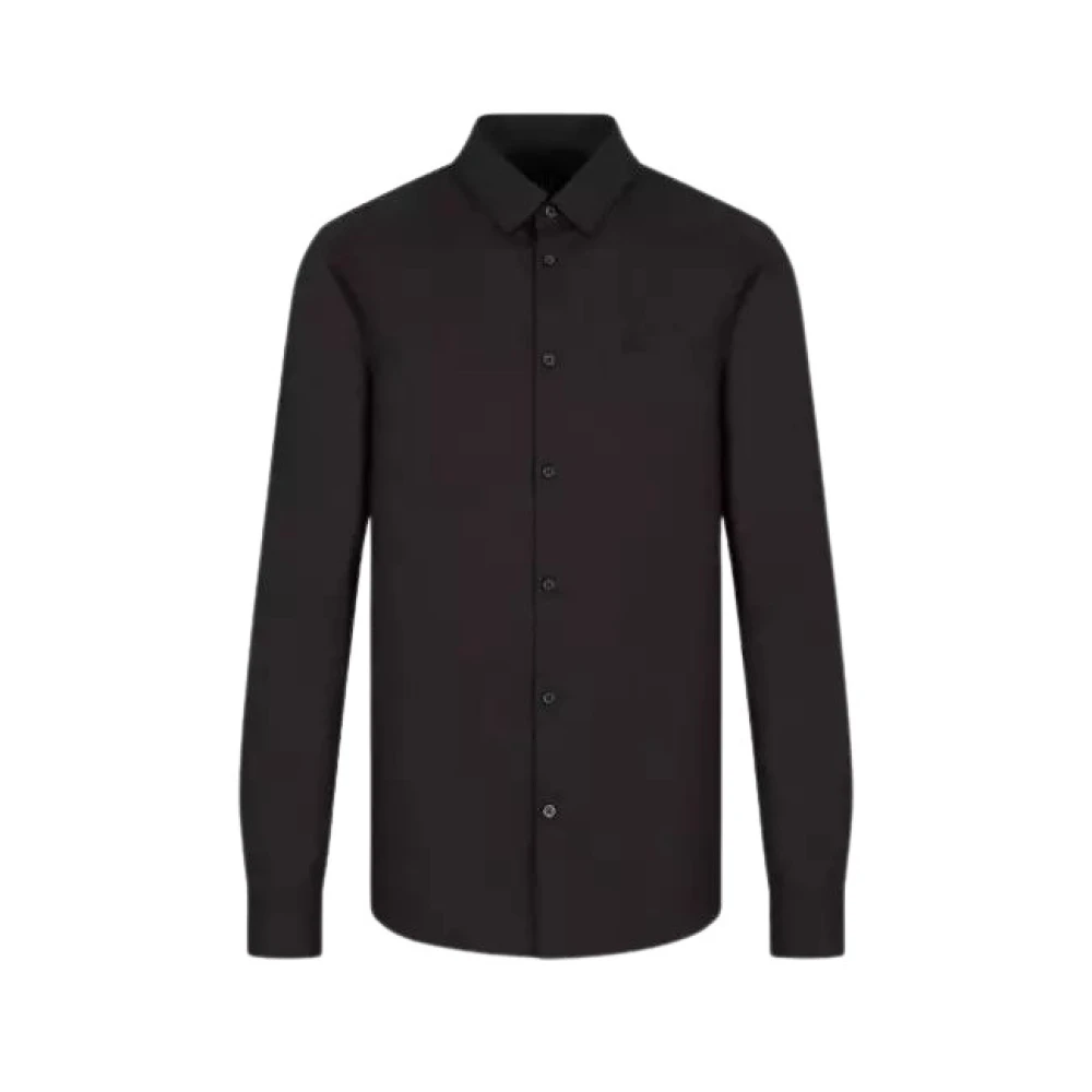 Armani Exchange Avslappnad skjorta Black, Herr
