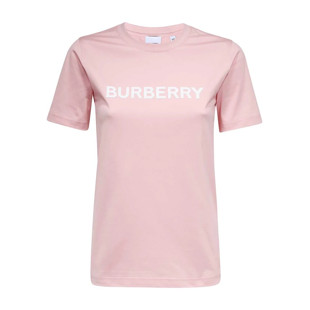 Burberry Roze T-Shirt Regular Fit Alle Temperaturen 96% Katoen 4% Elastaan Pink Dames