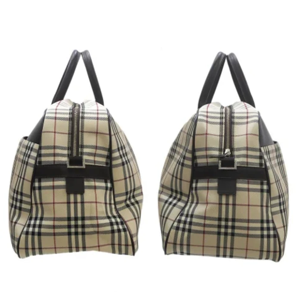 Burberry Vintage Pre-owned Fabric handbags Beige Dames
