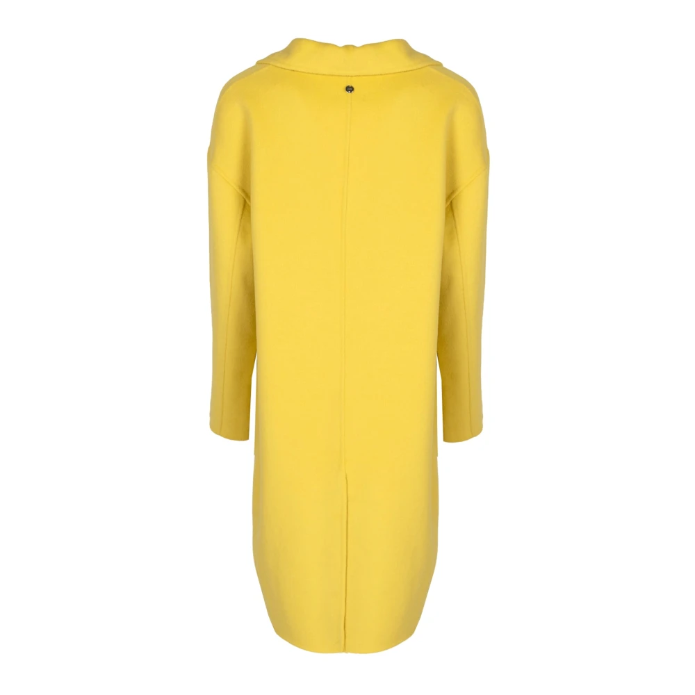 Liu Jo Elegante Wollen Jas Yellow Dames