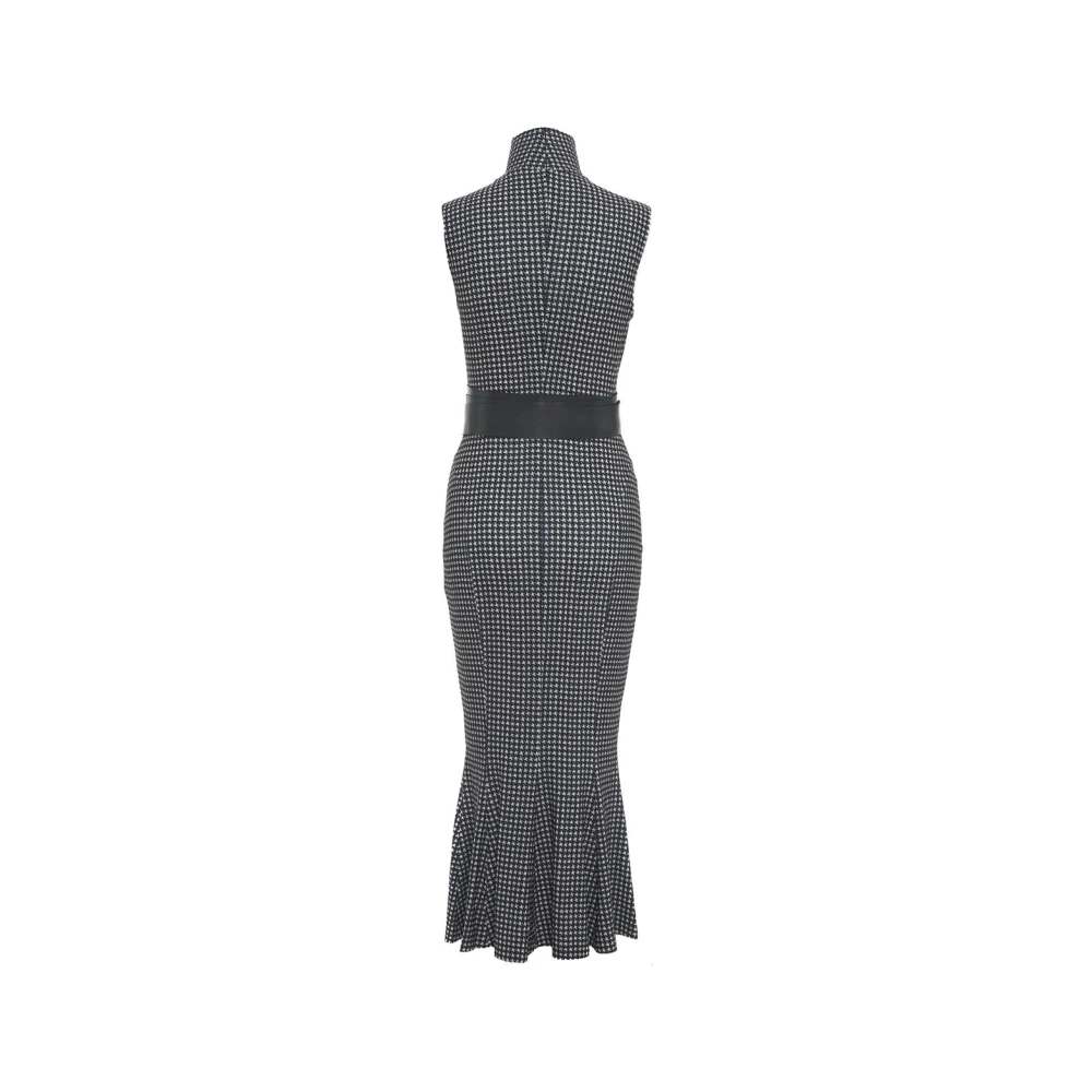 Norma Kamali Zwarte Jurk Aw24 Stomen Black Dames