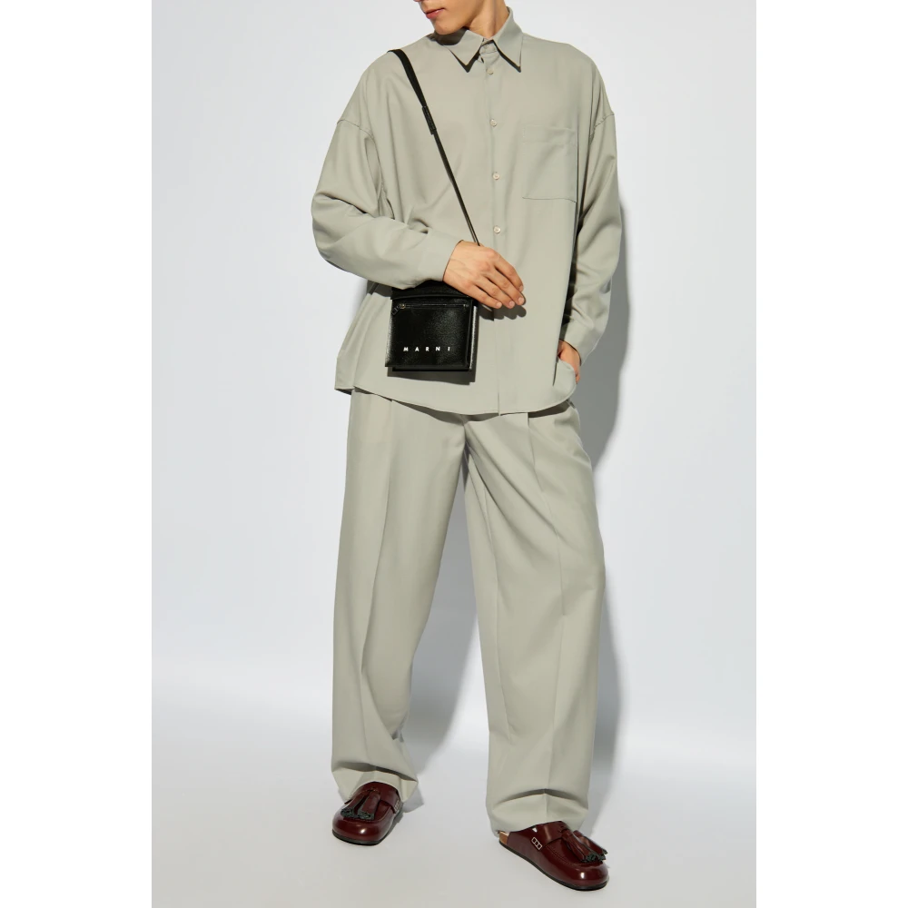 Marni Geplooide broek Gray Heren