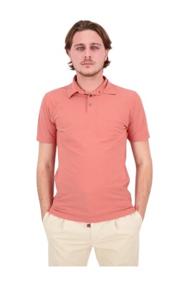 polo-en-coton-glace-brique-rouge