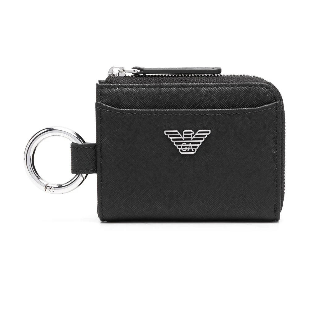 Emporio Armani Men's Black Wallets & Cardholders, One Size, Wallet