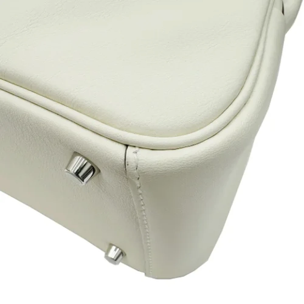 Hermès Vintage Pre-owned Leather handbags Beige Dames