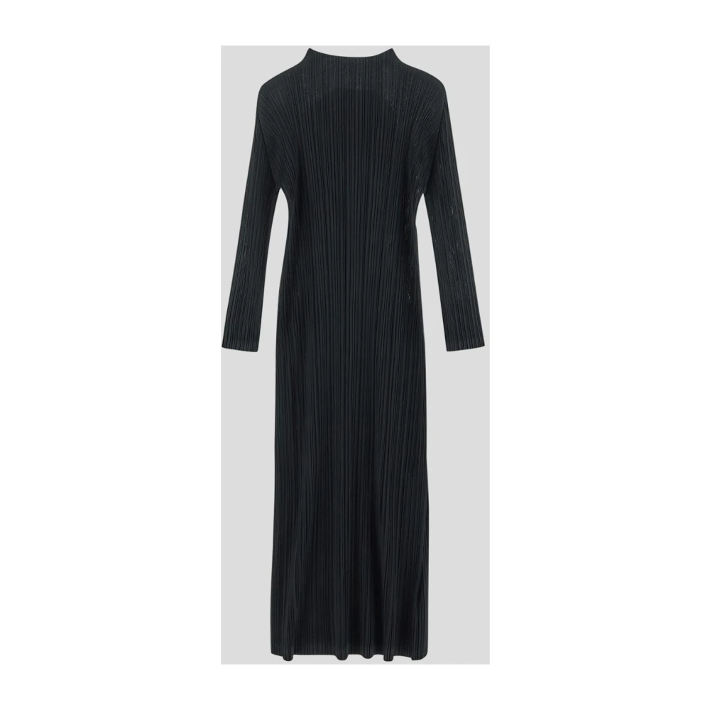 Issey Miyake Polyester Geplooide Jurk Black Dames