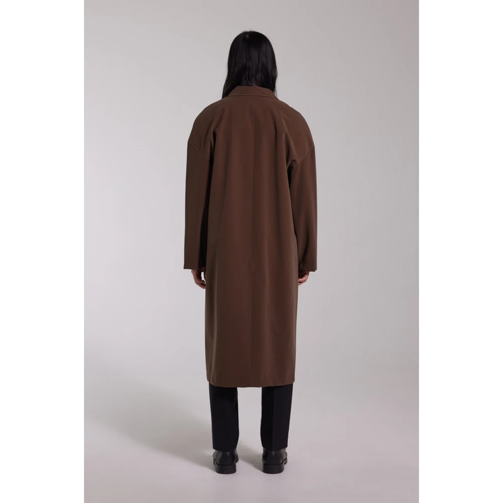 Stutterheim Mat Waterdichte Lange Regenjas Brown Heren