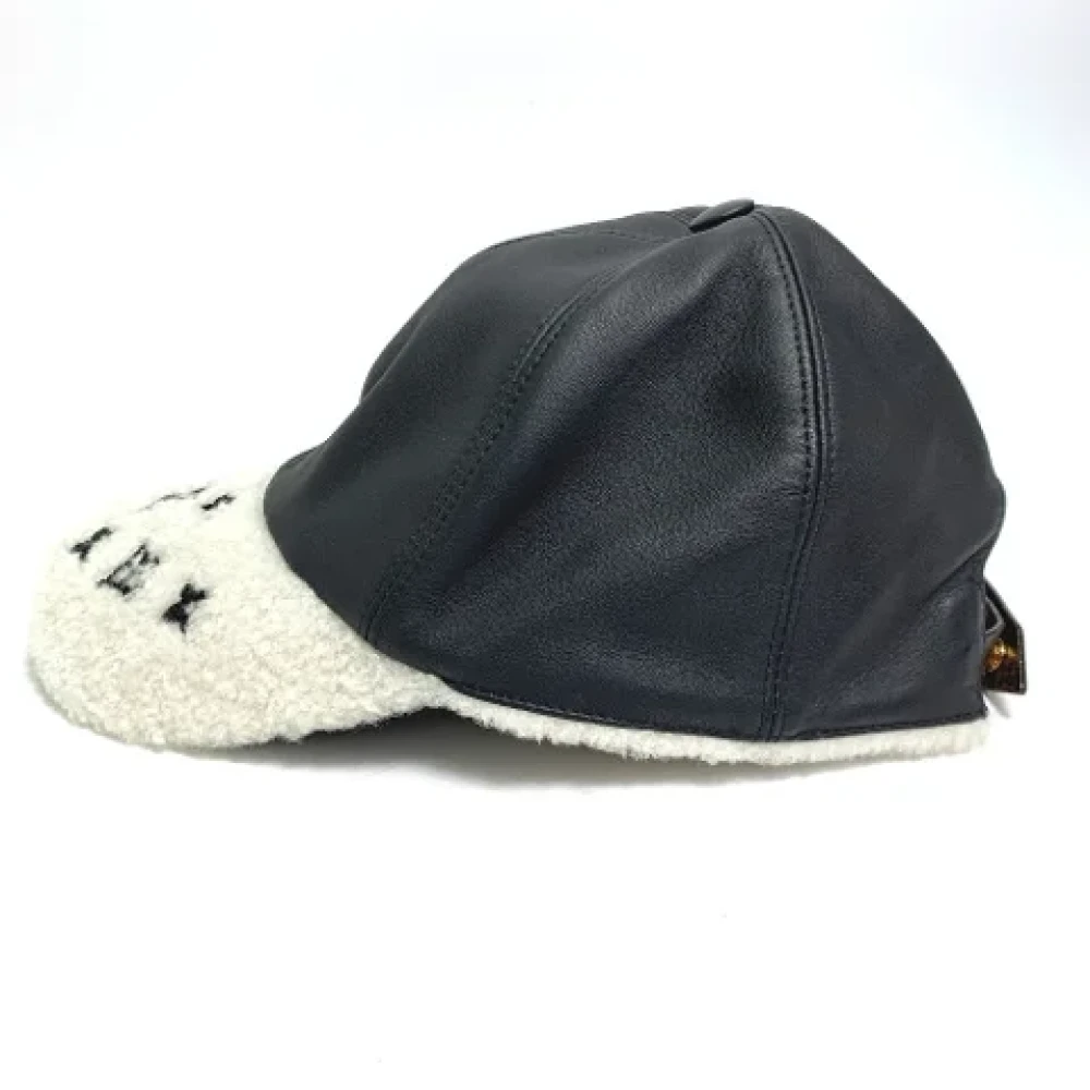 Louis Vuitton Vintage Pre-owned Leather hats Black Dames