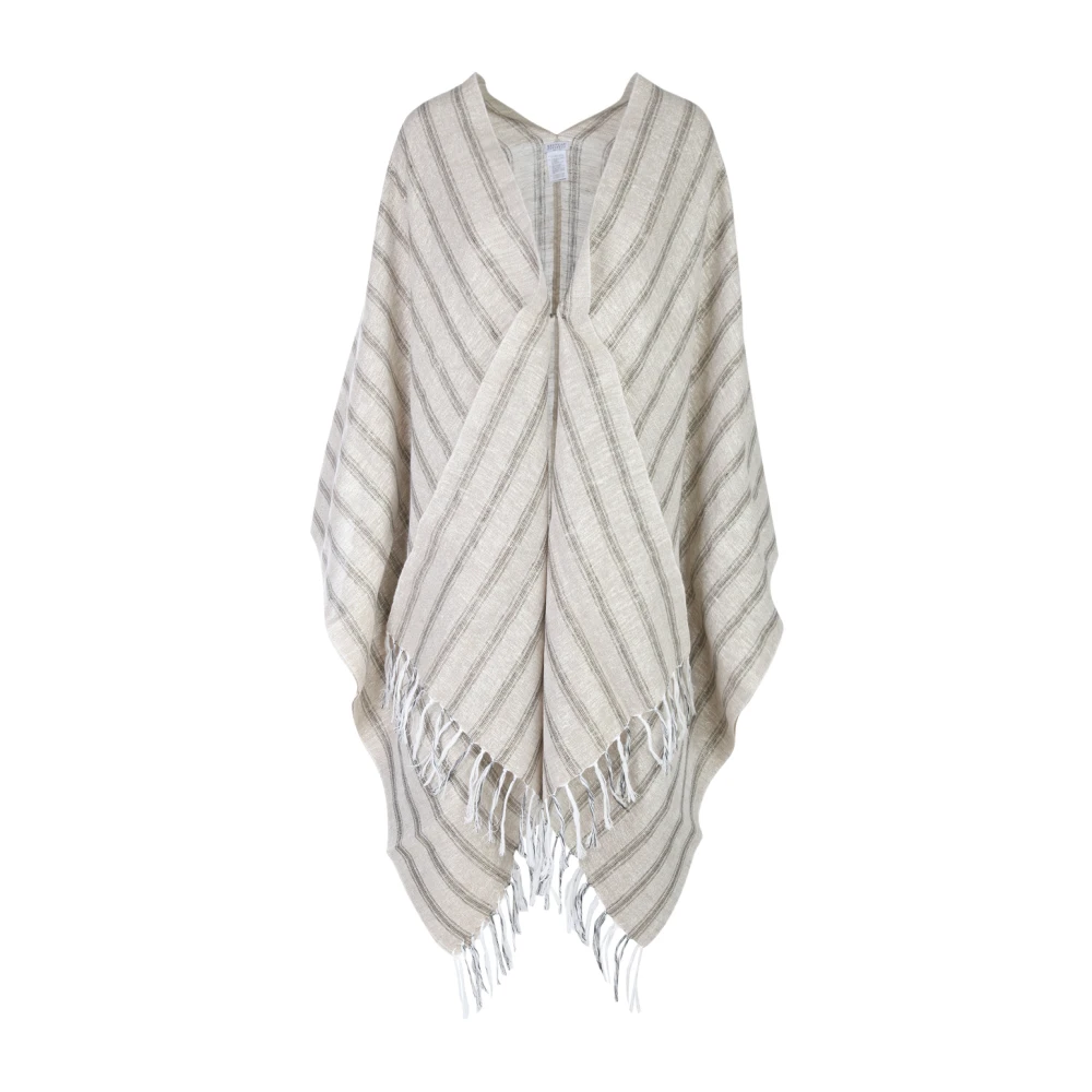 BRUNELLO CUCINELLI Linnen Poncho Yellow Dames