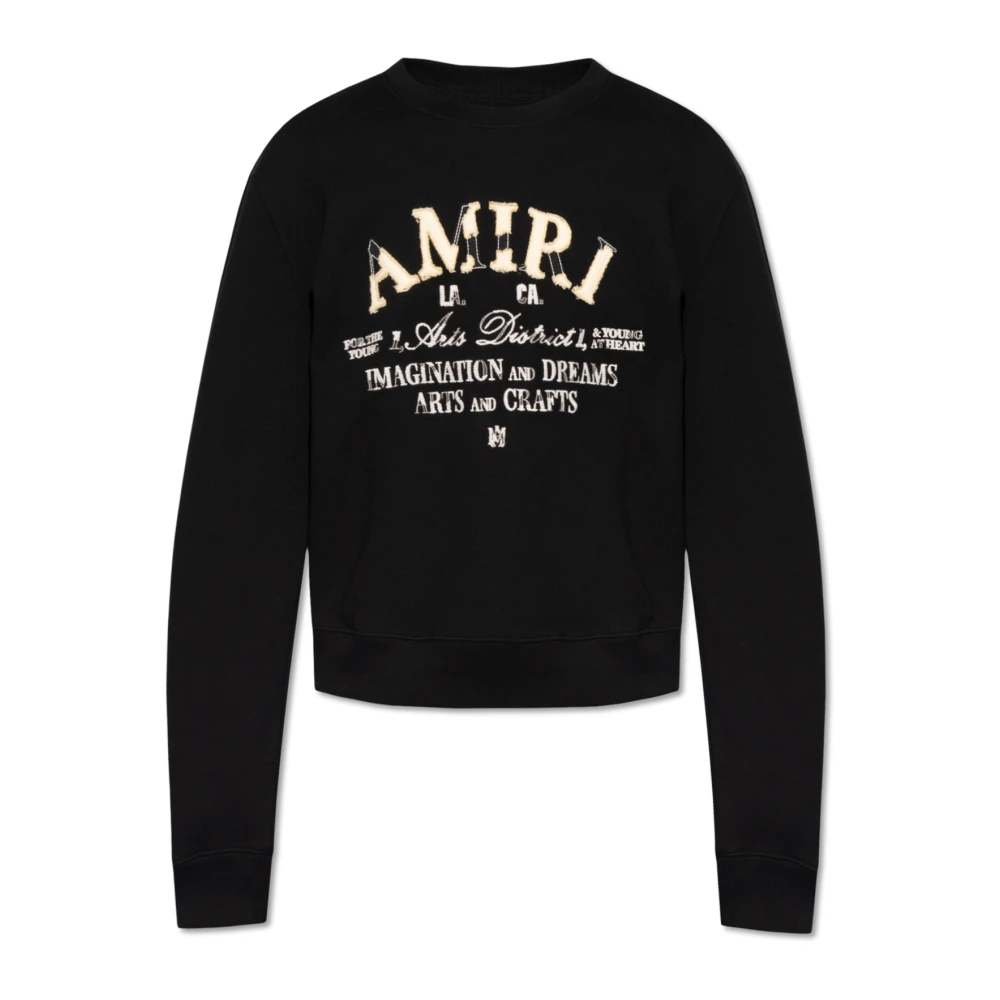 Amiri Vervallen Arts District Sweatshirt Black Heren