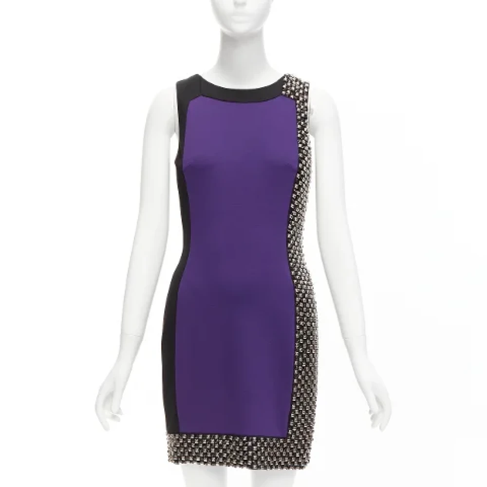 Versace Pre-owned Silk dresses Purple Dames