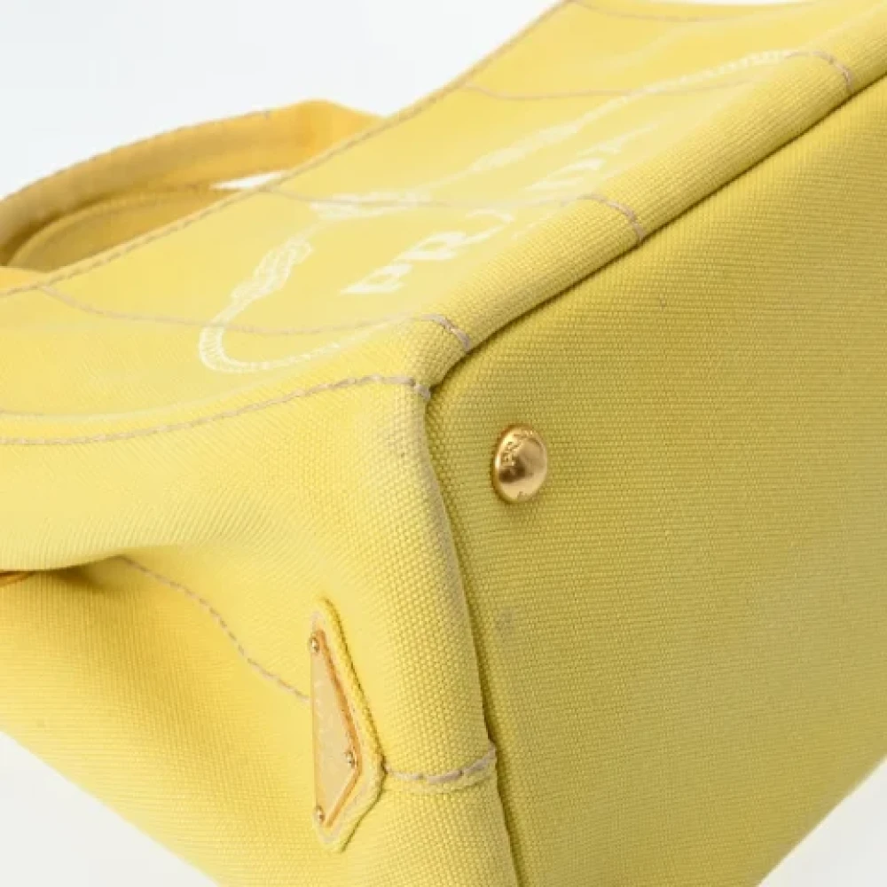 Prada Vintage Pre-owned Canvas prada-bags Yellow Dames