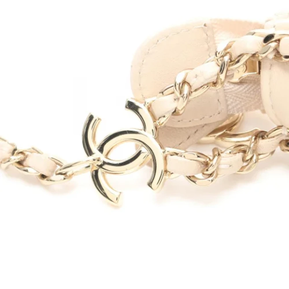 Chanel Vintage Pre-owned Leather shoulder-bags Beige Dames