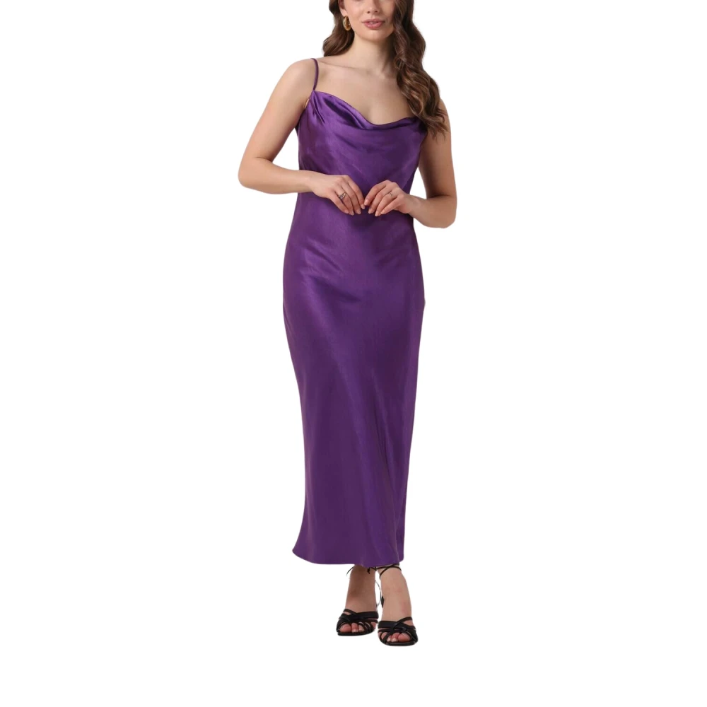 Notre-v Dames Jurken Satin Strap Dress Purple Dames