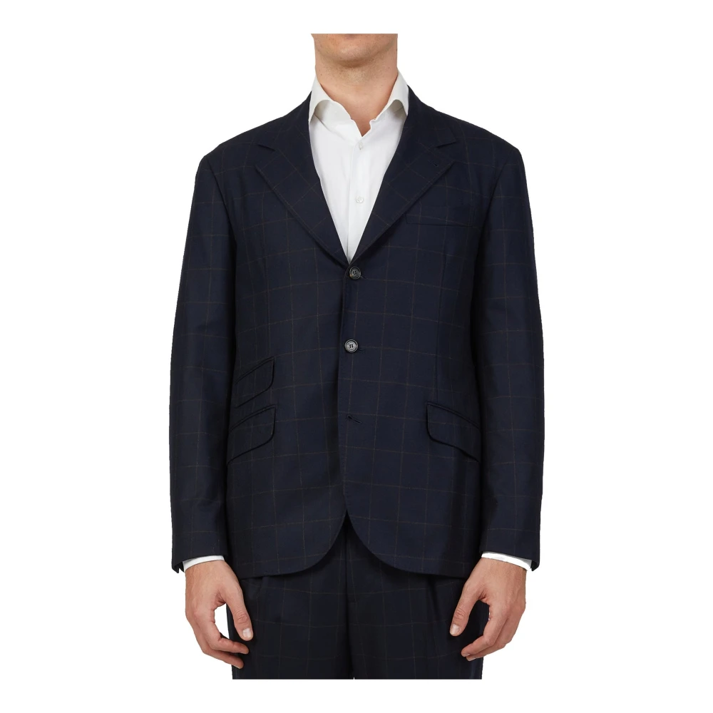 BRUNELLO CUCINELLI Wol Kasjmier Pak Ritssluiting Italië Blue Heren