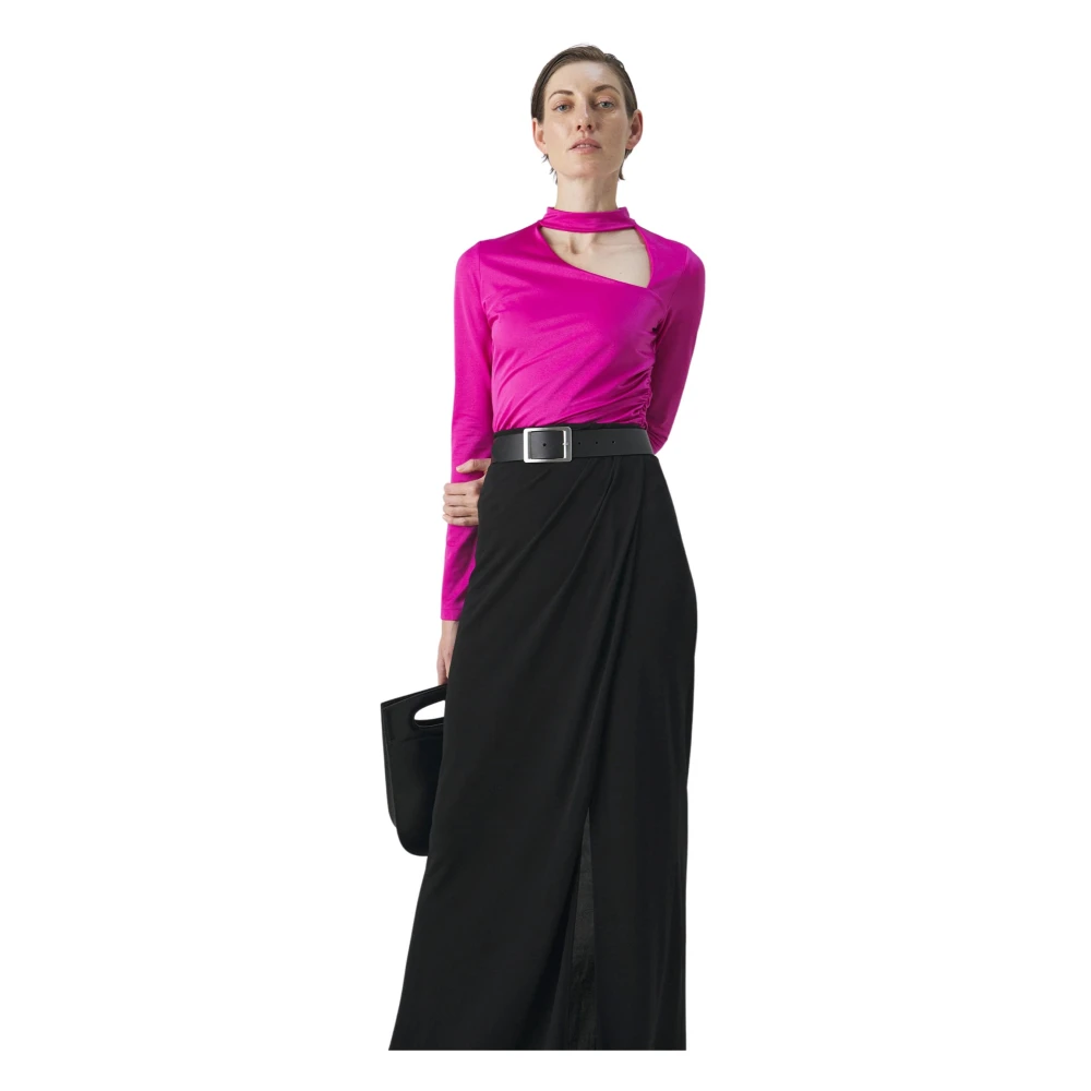 pinko Zwarte Omslagrok Black Dames