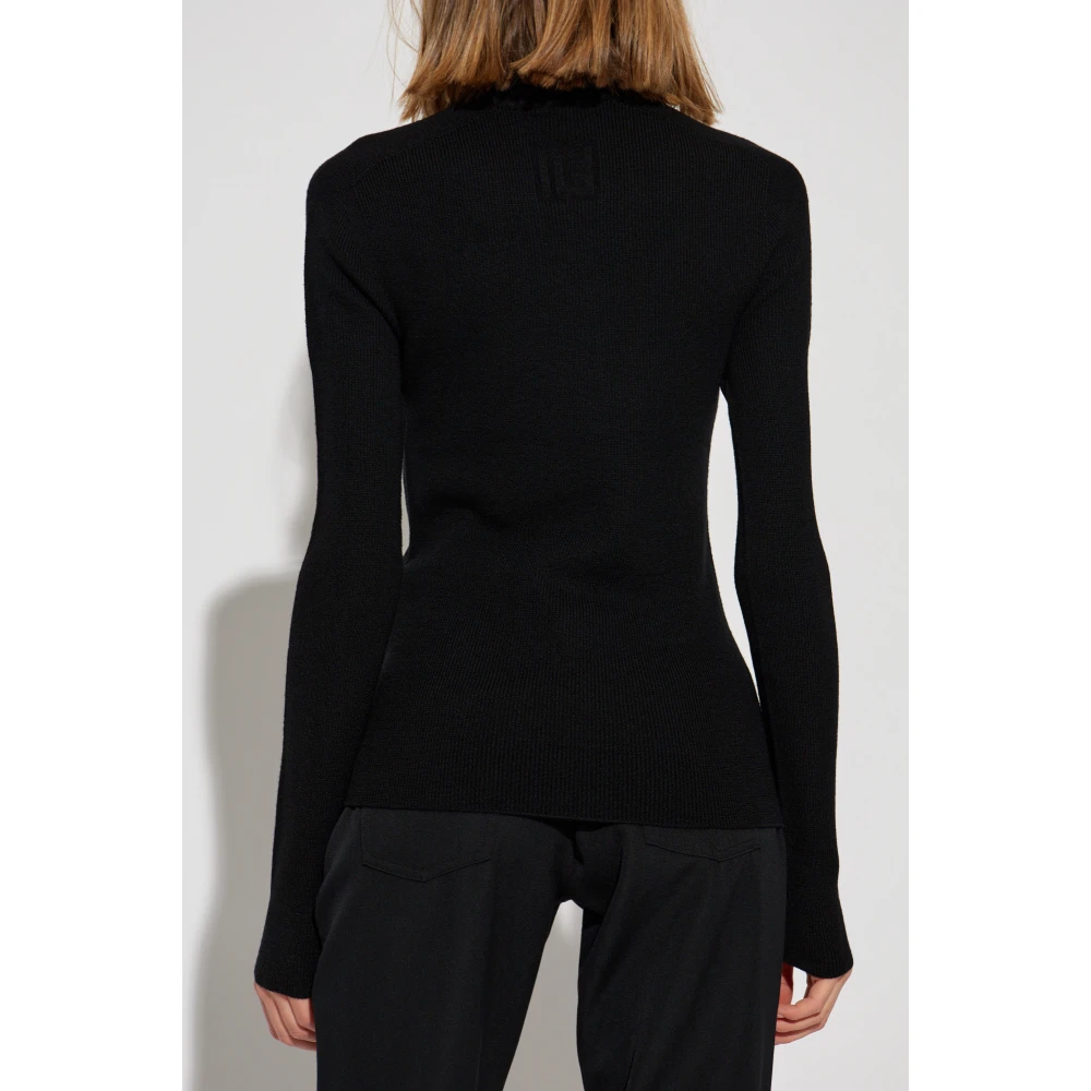 Balmain Wollen coltrui Black Dames
