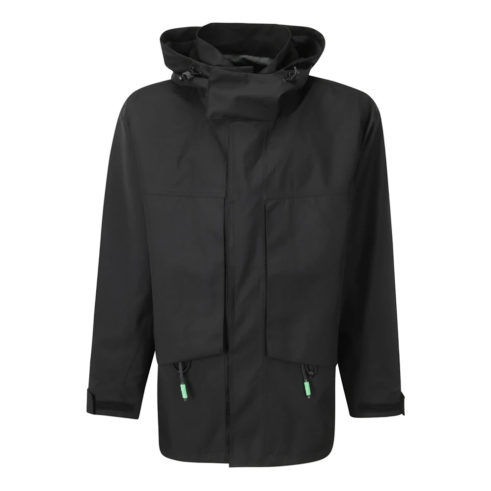 Gr10K Oversized Parka met Ritssluiting Black Heren