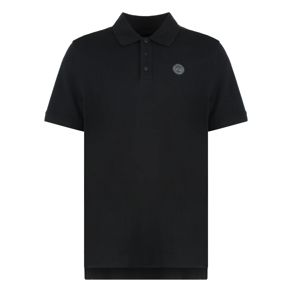 Canada Goose Men's Black Polo Shirts, M, Beckley Cotton-Piqué Polo Shirt