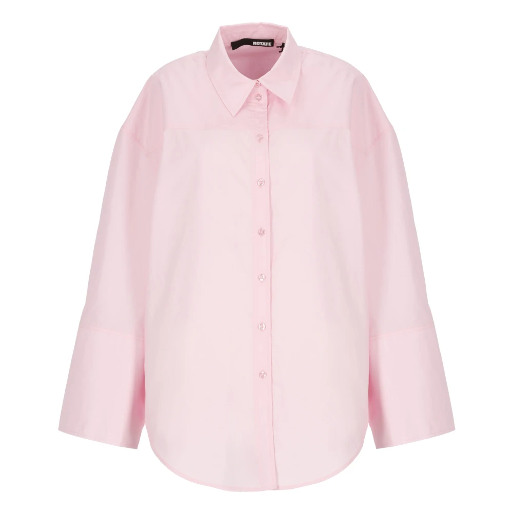 Rotate Birger Christensen Roze Katoenen Blouse met Kraag Pink Dames
