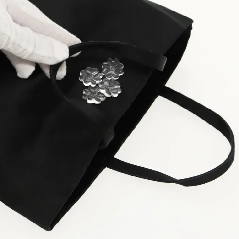 Prada Vintage Pre-owned Satin handbags Black Dames
