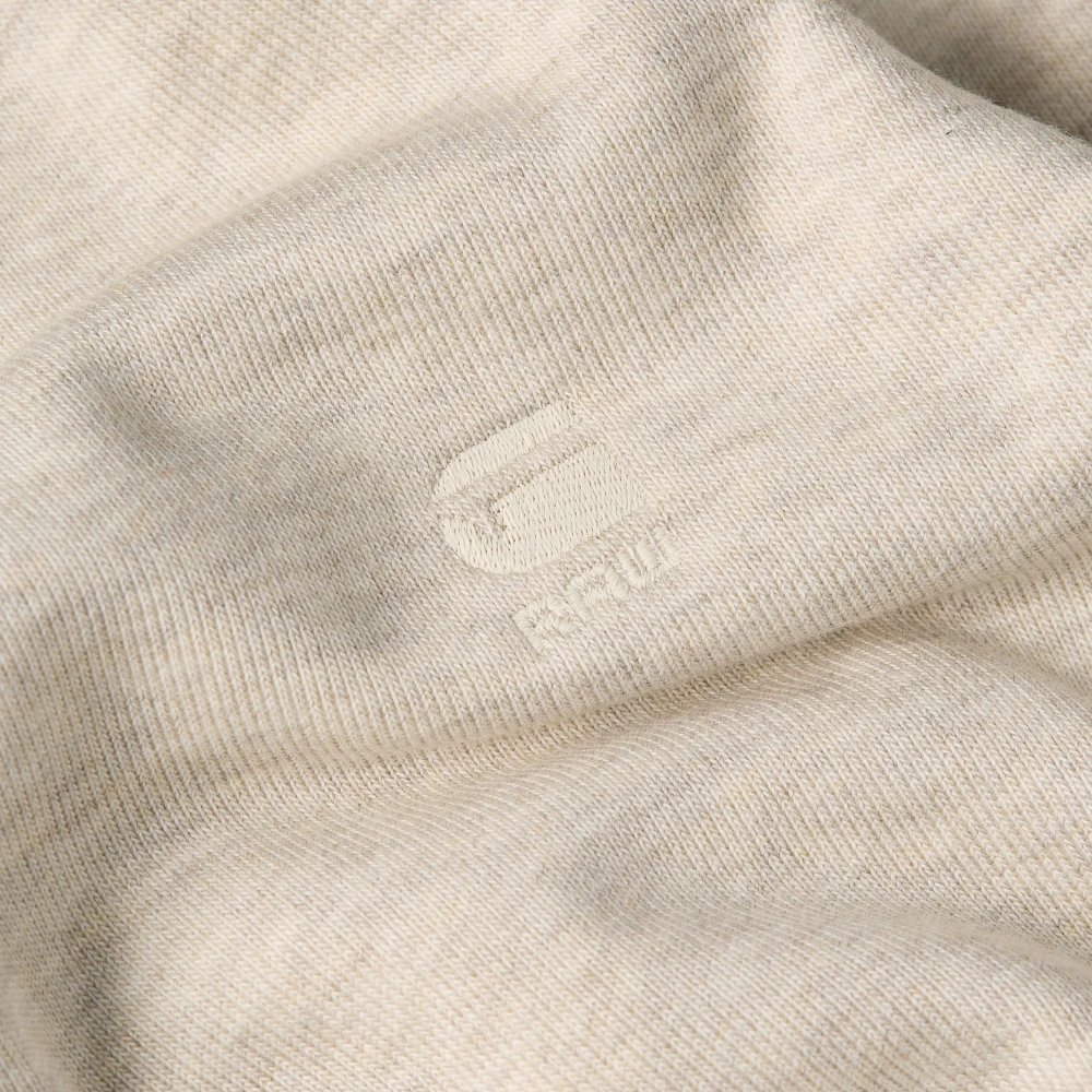 G-Star Sweater met ritssluiting en ribmouwen White Heren