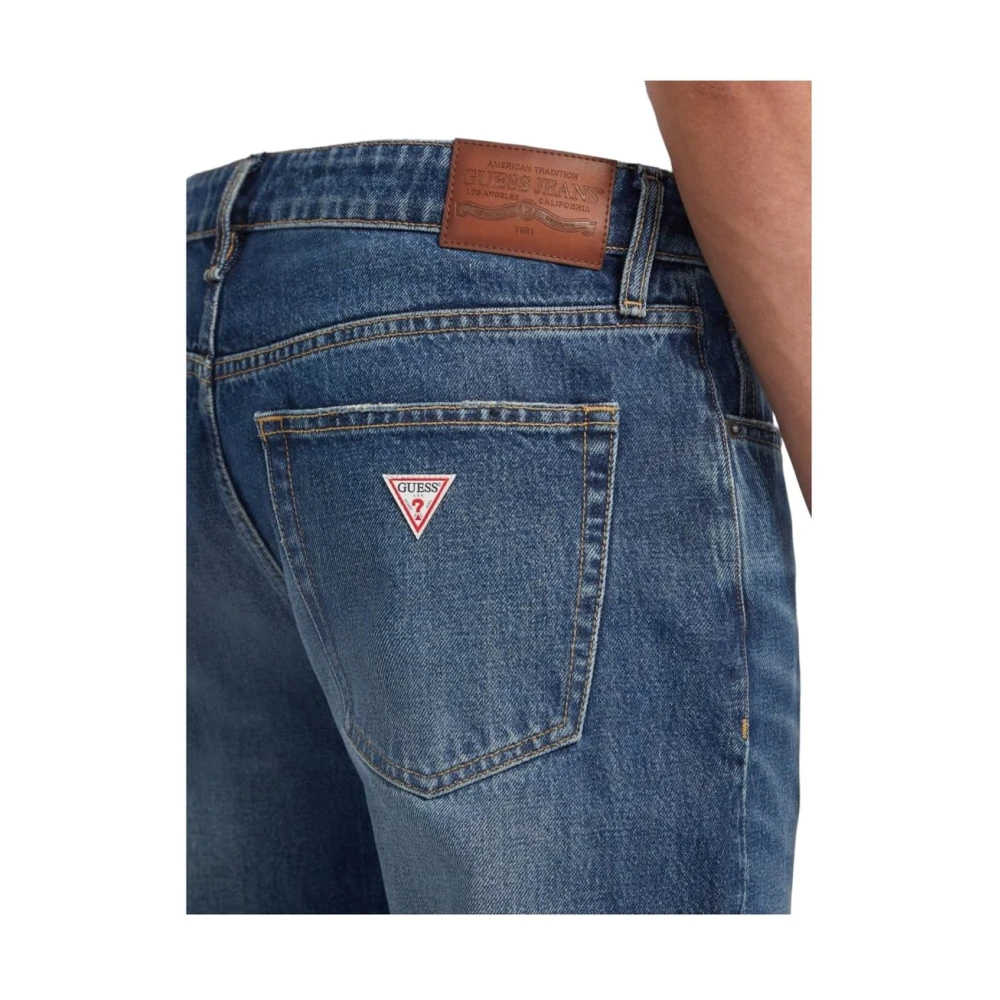 Guess Biologisch Katoen Straight Leg Jeans Blue Heren