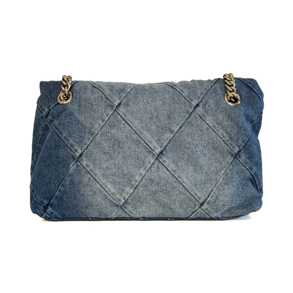 Gaëlle Paris Denim Gewatteerde Schoudertas Compact Ontwerp Blue Dames