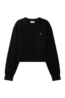 French Terry Cropped Relaxed Sweatshirt